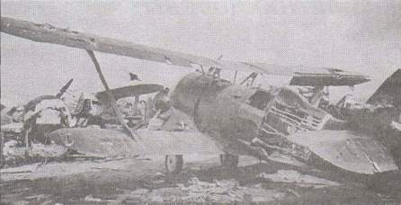 разрушенный И-153